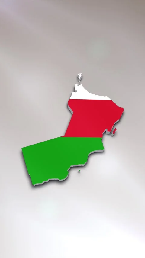 Oman Flag on Map Stock Footage 278174168