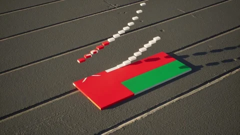 Oman Flag - Slow Motion Stock Footage 318847613