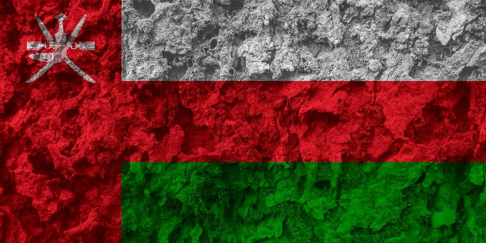 Oman flag texture as a background Stock Photos