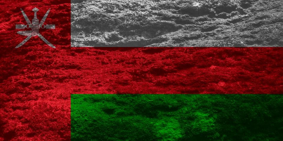 Oman flag texture as a background Foto stock