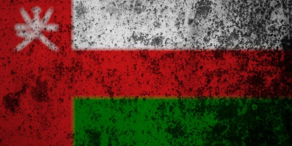 Oman flag texture as a background Stock Photos