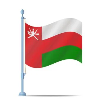 Oman flag vector Illustrazione stock