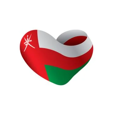 Oman flag, vector illustration Stock Illustration