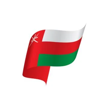 Oman flag, vector illustration Illustrazione stock