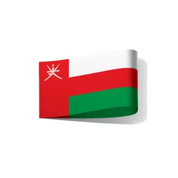Oman flag, vector illustration Illustrazione stock