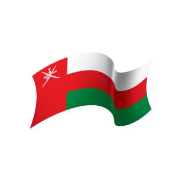 Oman flag, vector illustration Illustrazione stock