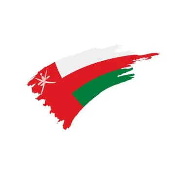 Oman flag, vector illustration Illustrazione stock
