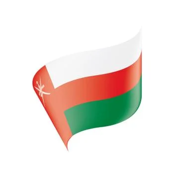 Oman flag, vector illustration Stock Illustration