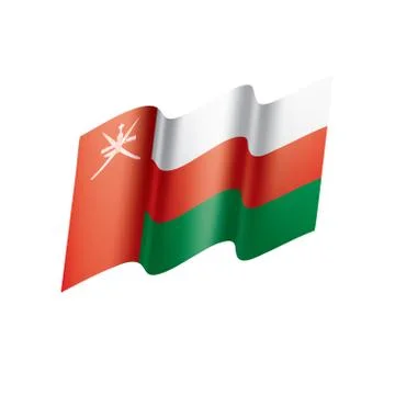 Oman flag, vector illustration Stock Illustration