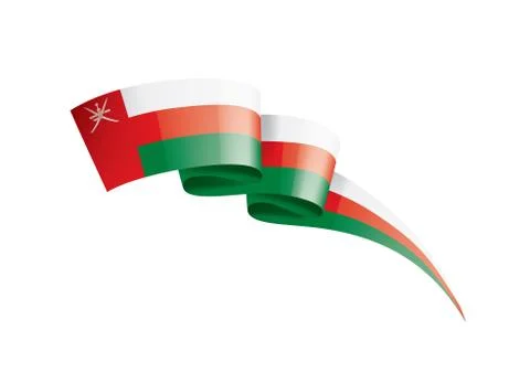 Oman flag, vector illustration on a white background Stock Illustration