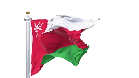 Oman flag waving looping with transparent background. Stock Footage 335385308
