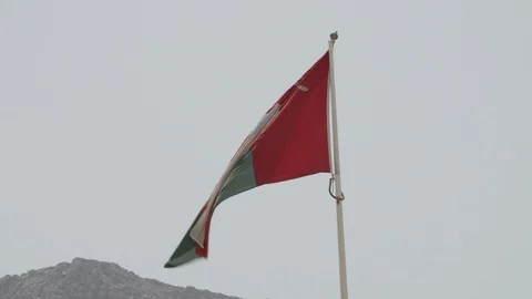 Oman Flag Waving in the Wind Stock Footage 89179933