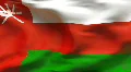 OMAN Flag in wind in slow motion HD Footage