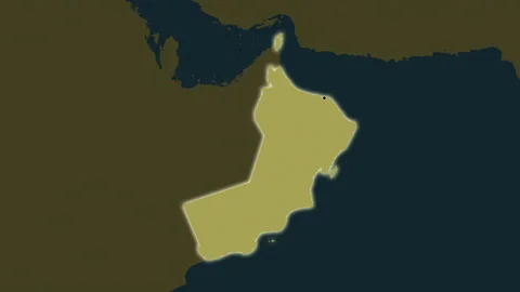 Oman map - drive. Glow. Pattern. Stock Footage 177895395