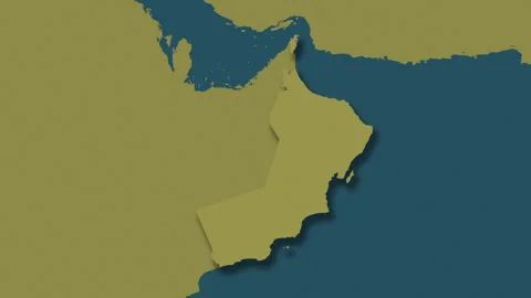 Oman map - drive. Shadow. Pattern. Stock Footage 273355653