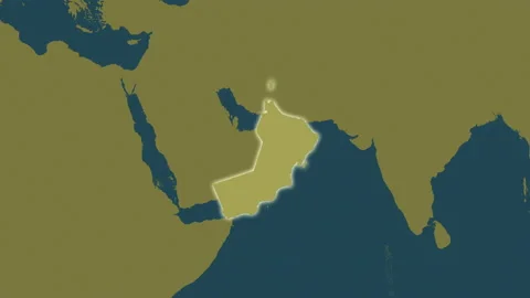 Oman map - extract. Glow. Pattern. Stock Footage 149289613