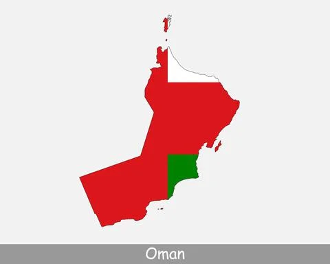Oman Map Flag Stock Illustration