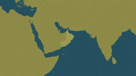 Oman map - glide. Regions. Pattern. Stock Footage 149292984