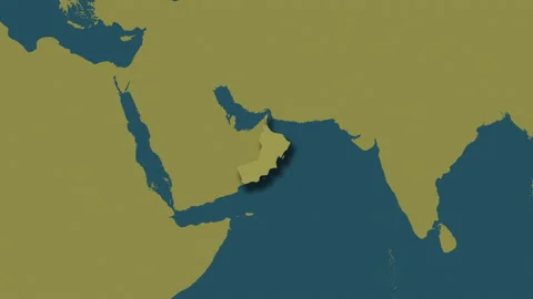 Oman map - glide. Shadow. Pattern. Stock Footage 149293144