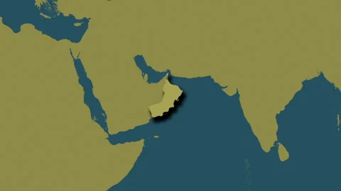 Oman map - glide. Shadow. Pattern. Stock Footage 273359748