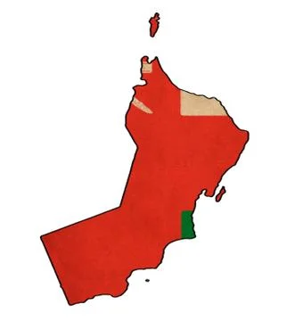 Oman map on oman flag drawing ,grunge and retro flag series Stock Illustration