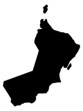 Oman Map Silhouette Vector illustration Eps 10 Ilustración de archivo