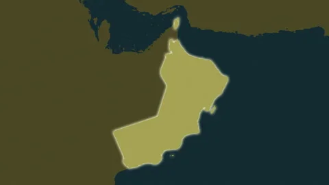 Oman map - solid. Glow. Pattern. Stock Footage 149296106