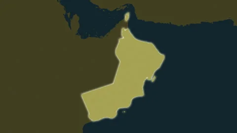 Oman map - solid. Glow. Pattern. Stock Footage 241714883