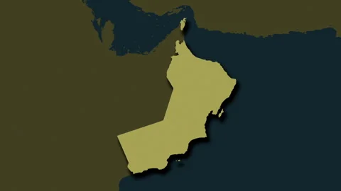 Oman map - solid. Shadow. Pattern. Stock Footage 273360980