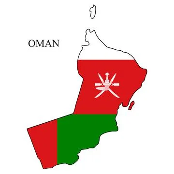 Oman map vector illustration. Global economy. Famous country. Middle East. Stock Illustration