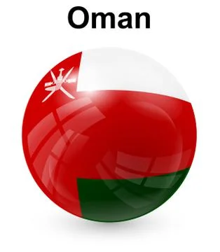 Oman official state flag Stock Illustration