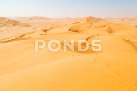 In oman old desert rub al khali the empty quarter and outdoor sand dune Stock Photos