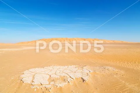 In oman old desert rub al khali the empty quarter and outdoor sand dune Stock Photos