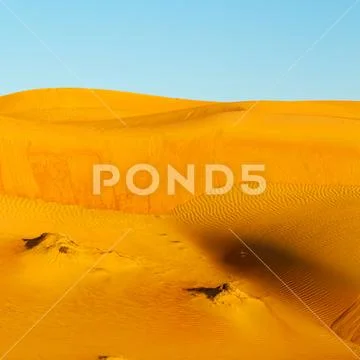 In oman old desert rub al khali the empty quarter and outdoor sand dune Stock Photos