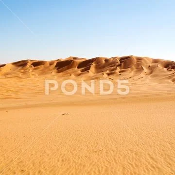 In oman old desert rub al khali the empty quarter and outdoor sand dune Stock Photos
