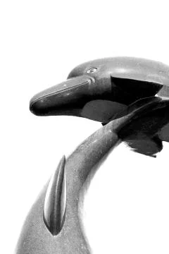 In  oman   old statue of dolphin Stock Photos
