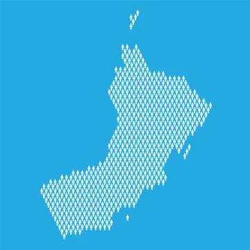 Oman population. Statistic map made from stick figure people Stock Illustration