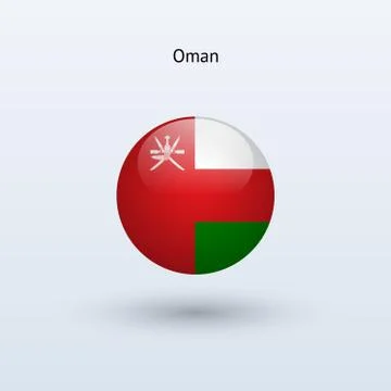Oman round flag. Vector illustration. 스톡 일러스트