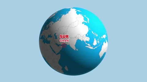 OMAN SUR ZOOM IN FROM SPACE Stock Footage 177529063