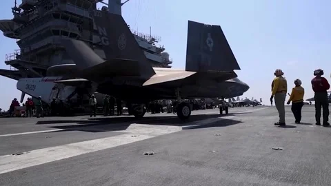 Oman: US strikes Iran following attack on ship in Strait of Hormuz: CENTC... Stock Footage 337769682