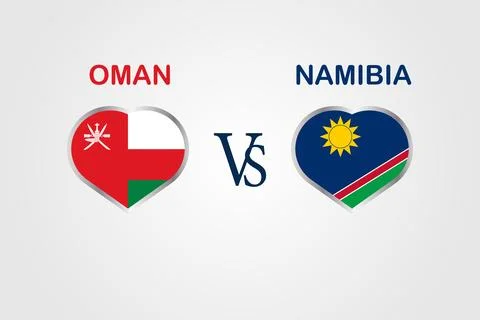 Oman VS Namibia, Cricket Match concept Illustrazione stock