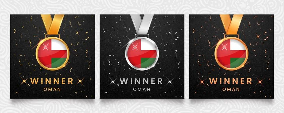 Oman Waving Flag 3D Vector Illustration, Omani Sultanate National Symbol on.. Illustrazione stock