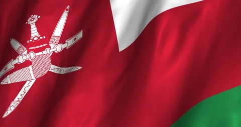 Oman Waving Flag 4K Stock Footage 127875899