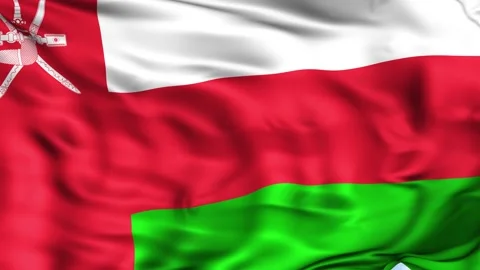 Oman Waving Flag Background Stock Footage 204135276