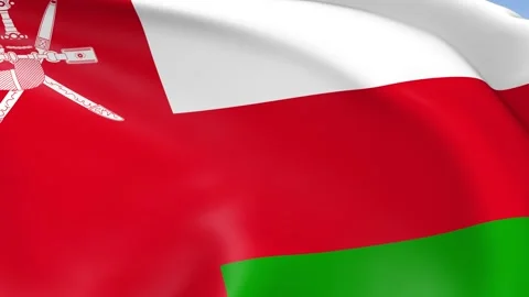 Oman Waving Flag Background Loop Stock Footage 317843250