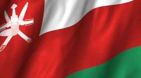 Oman Waving Flag Stock Footage 12354276
