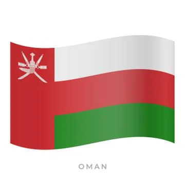 Oman waving flag vector icon. Vector illustration isolated on white. 스톡 일러스트