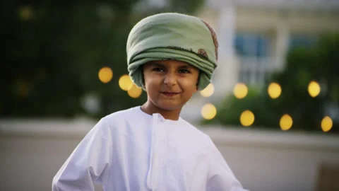 Omani boy making cute faces. Stock Footage 151452729