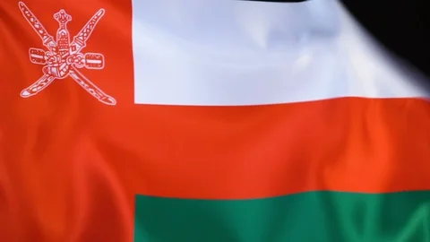 Omani Flag Flapping Stock Footage 118966335