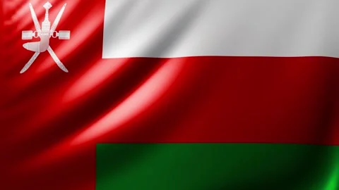 Omani flag Video stock 327069429
